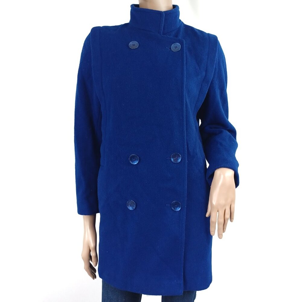 FORECASTER OF BOSTON Pea Coat Funnel Neck All Wool Vintage 5/6